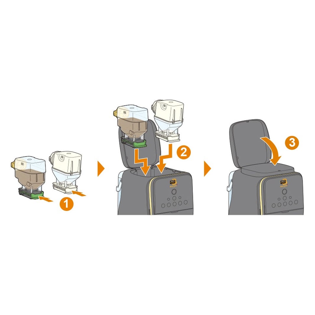 09 コーヒータンク（透明）とブライト タンク（白色）を取り付ける