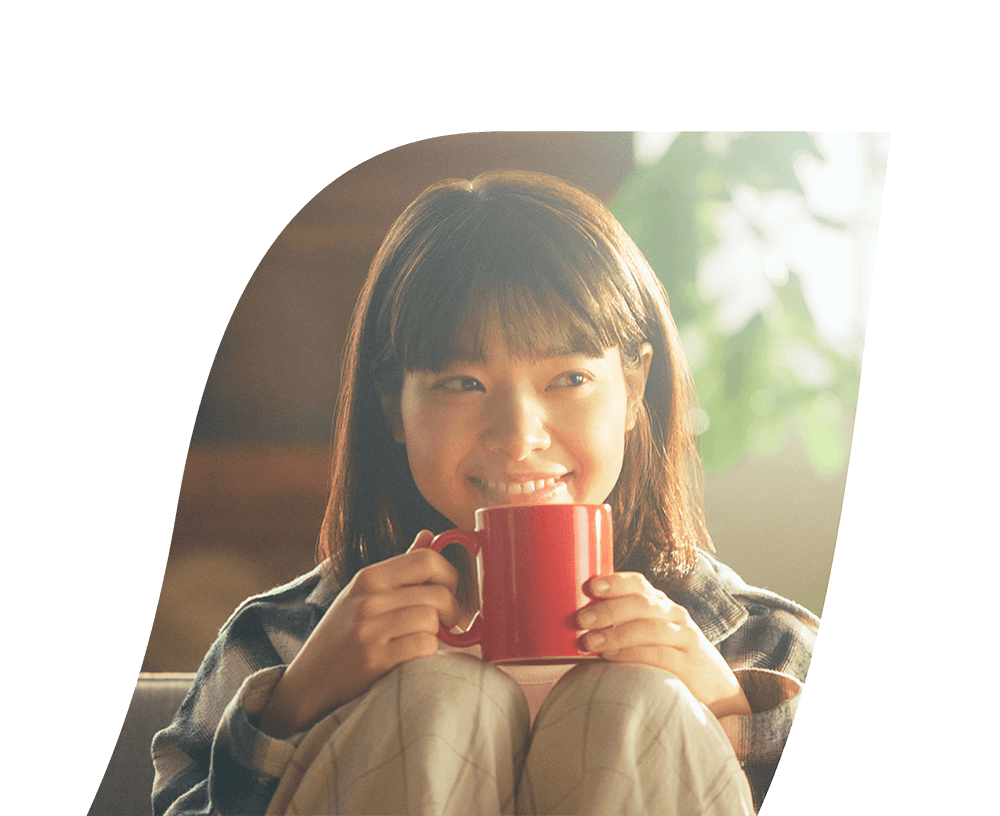 コーヒーを飲む。