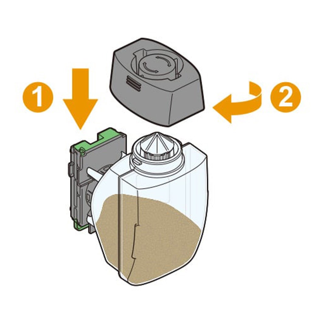 キャップ（黒色）を閉める