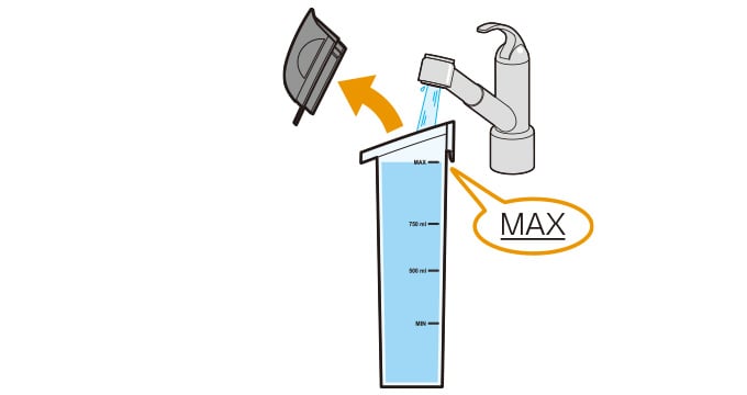 飲用水を入れる