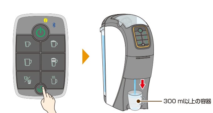 クリーニングボタンを押す