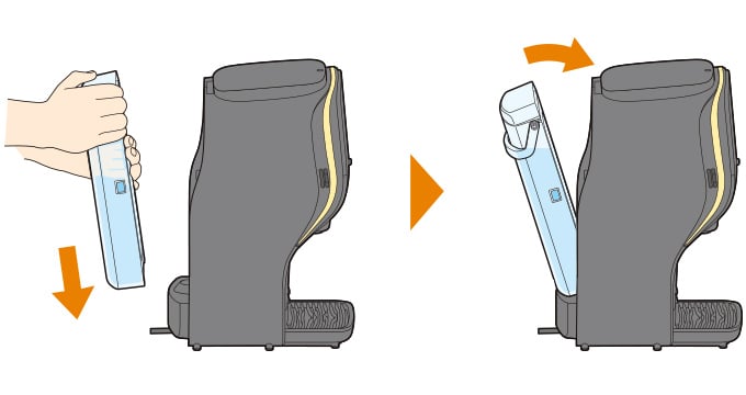 給水タンクを取り付ける