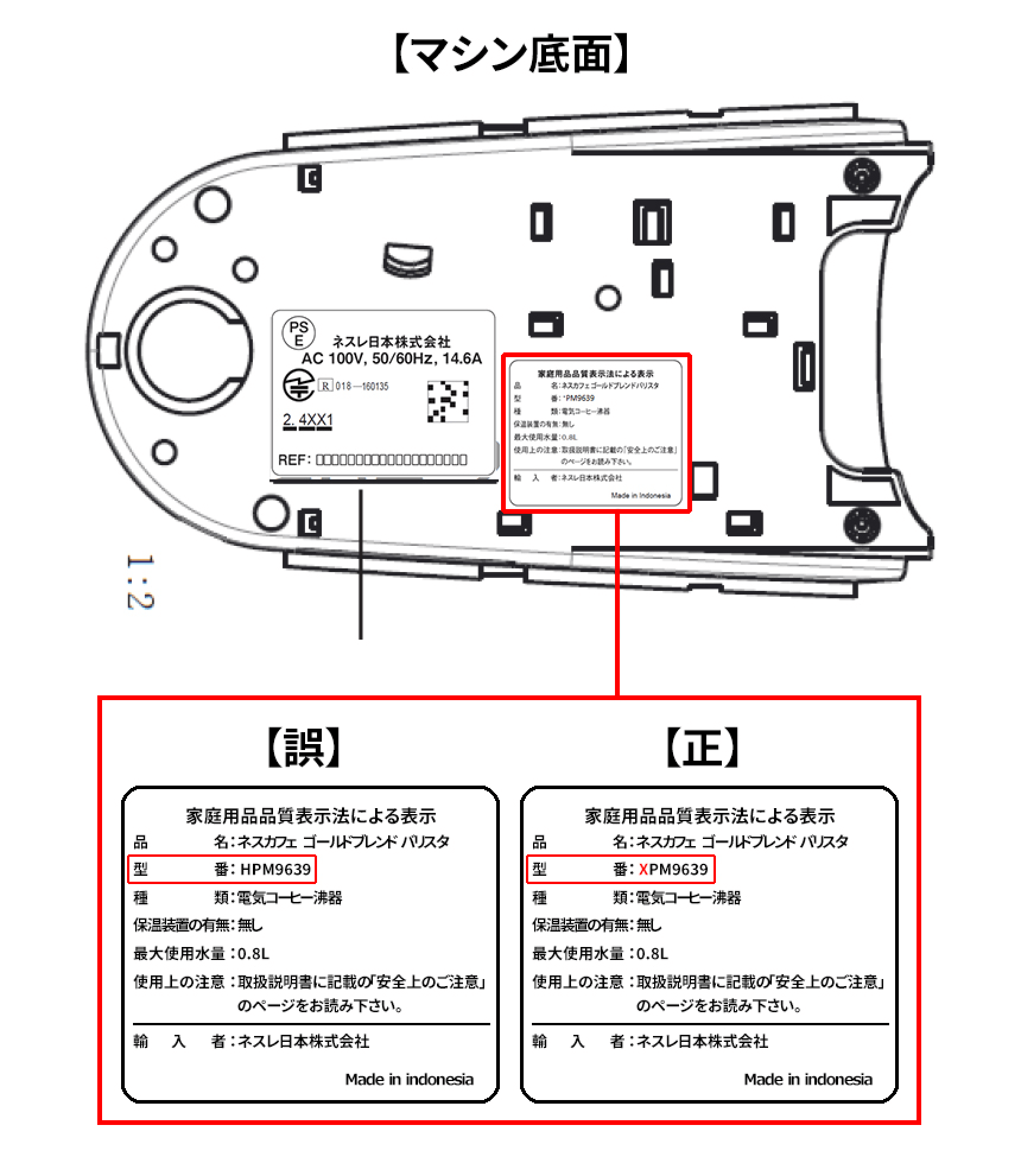マシン底面
