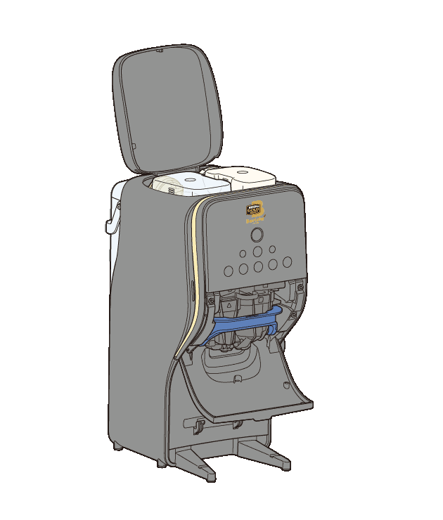 トップカバー／攪拌部カバーを閉じてください