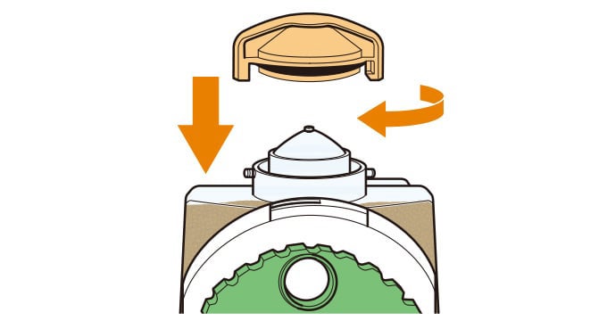 ご使用前の準備②コーヒーパウダー（コーヒー粉）の充填｜バリスタ 50[Fifty]