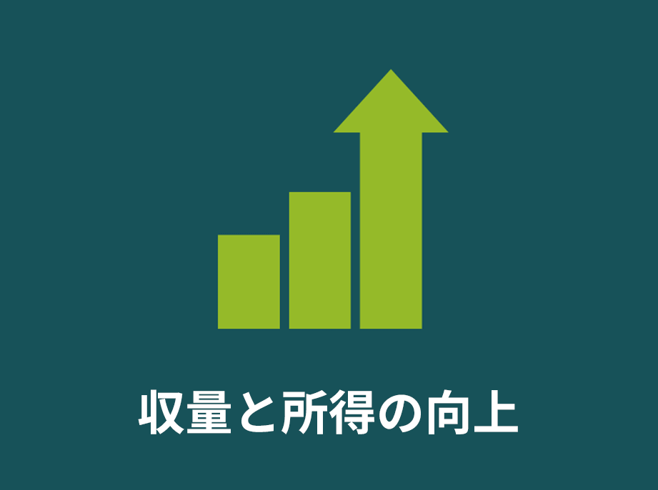 収量と所得の向上