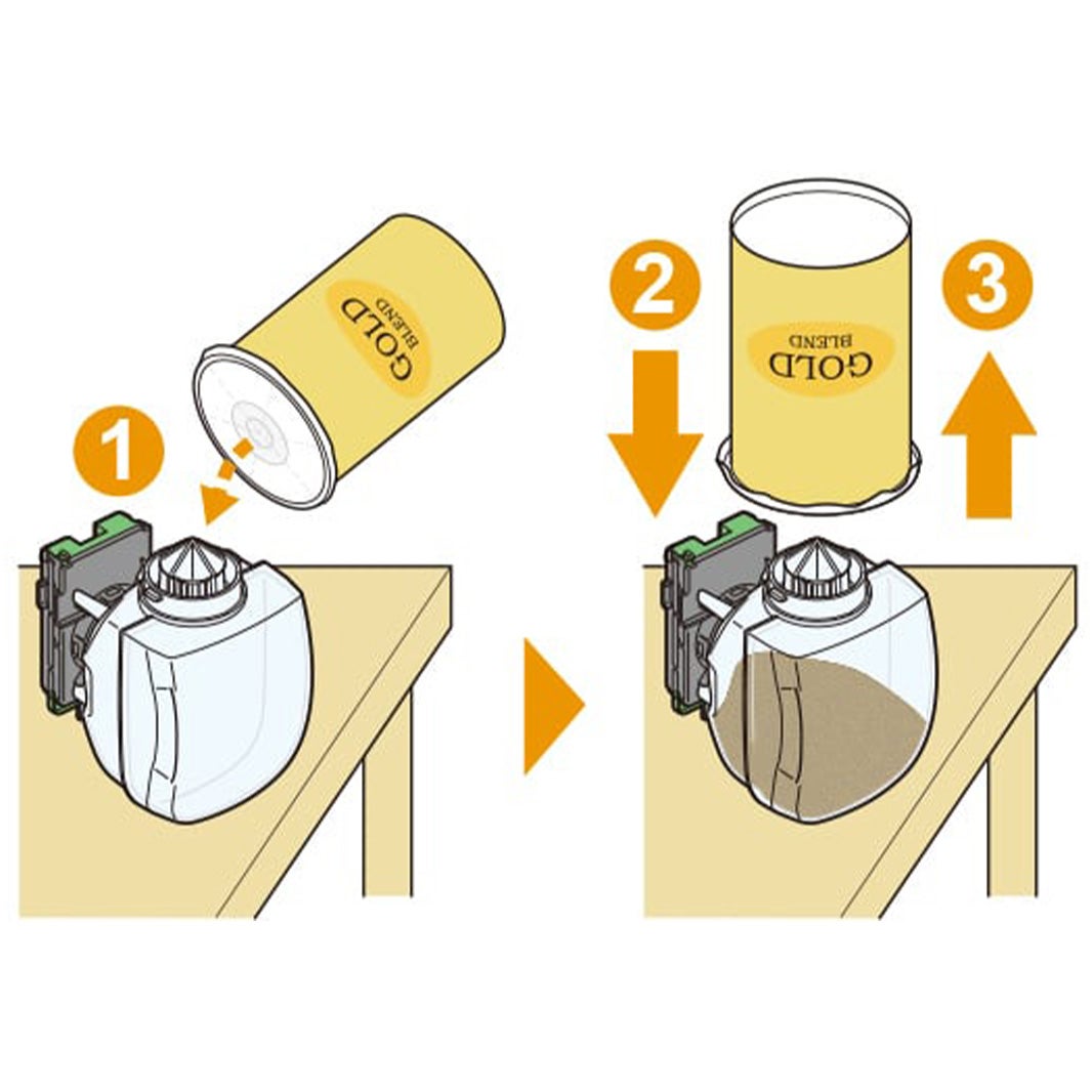 04コーヒータンク（透明）にパウダーを充填する