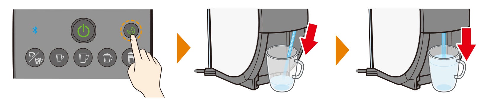  クリーニングボタンを押す