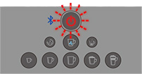 電源ボタンが赤色点滅