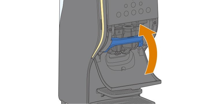 攪拌部カバーを閉じる