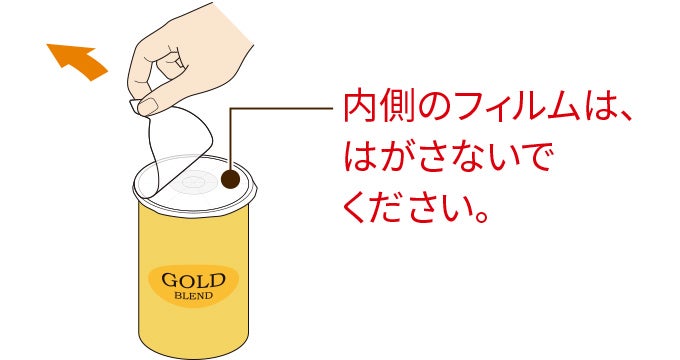 02.「ネスカフェ エコ&システムパック」のフィルムをはがす