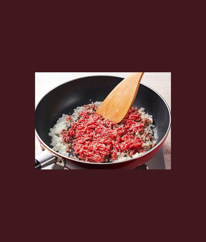 10分で簡単！ タコライス ステップ 1