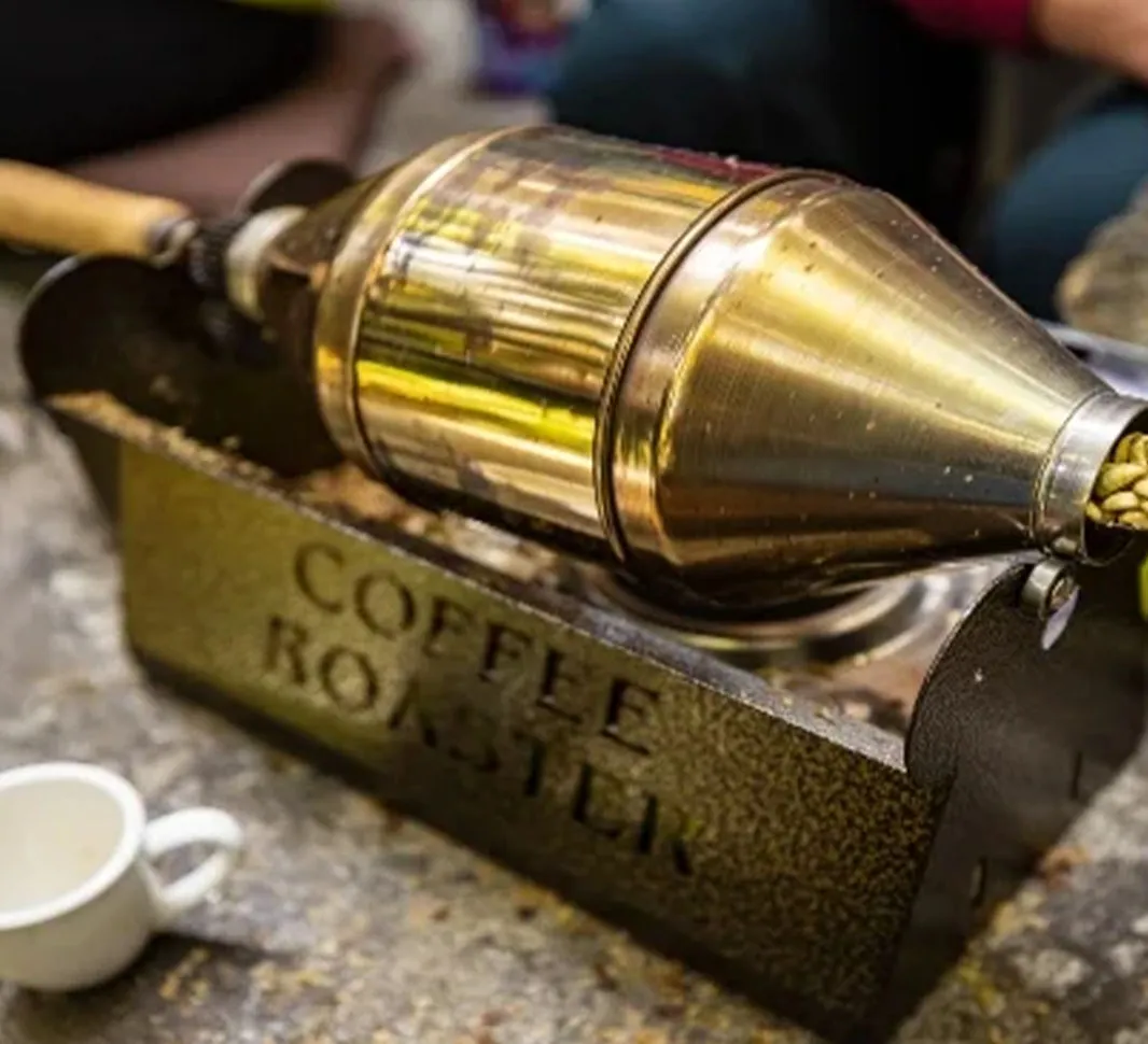 cylindrical coffee roaster