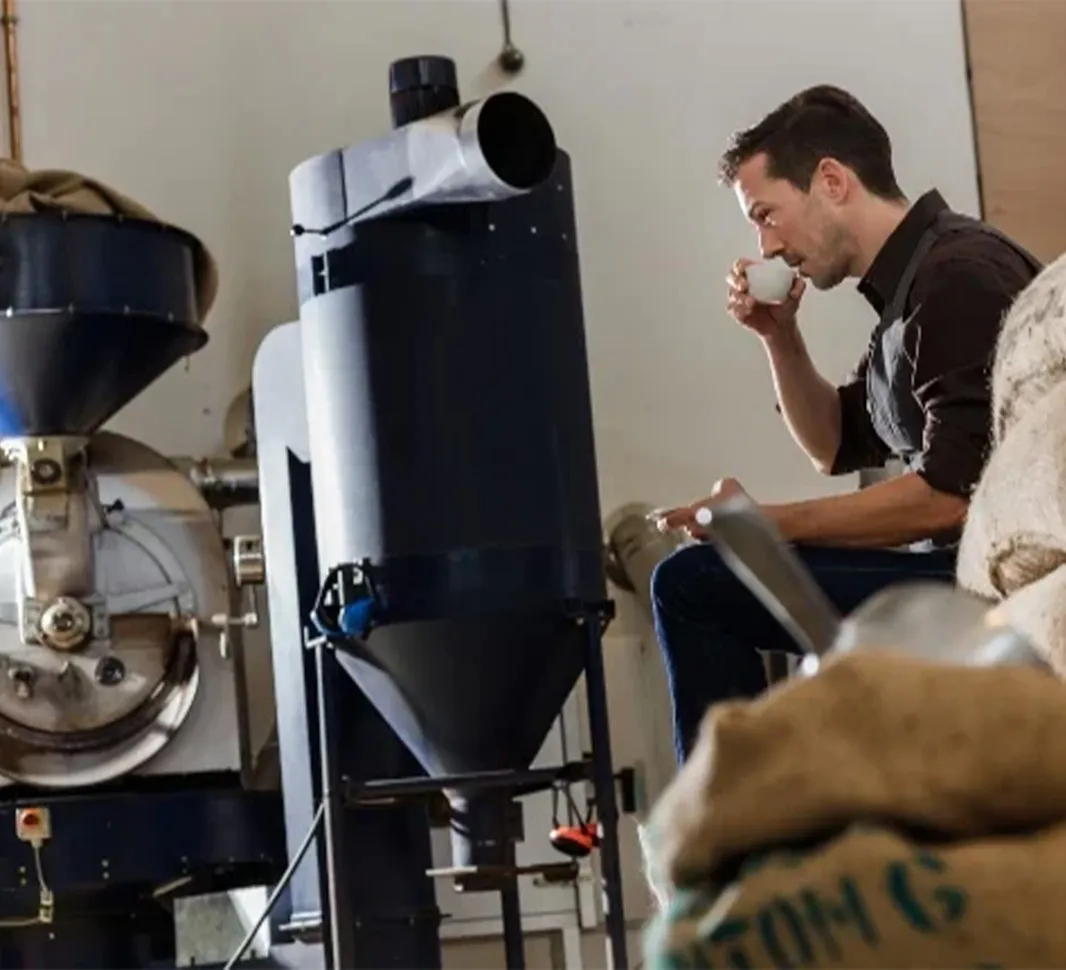 inside the coffee roastery