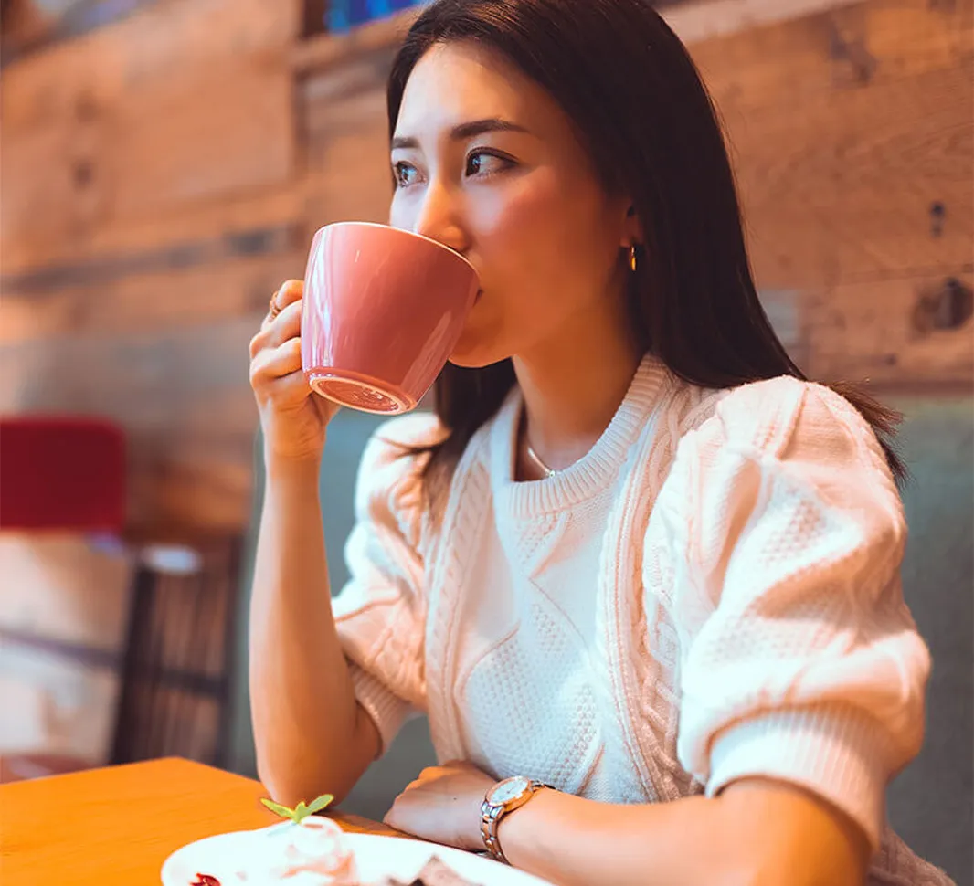 「スウィーツとブラックコーヒーが自分へのご褒美」