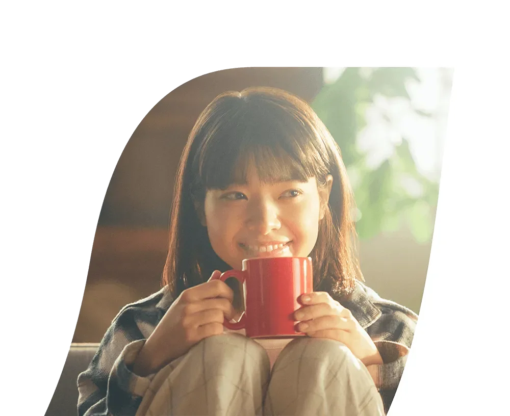 コーヒーを飲む。
