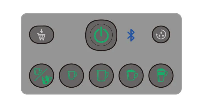 01電源がオンの状態で、Bluetooth表示が点灯していることを確認する