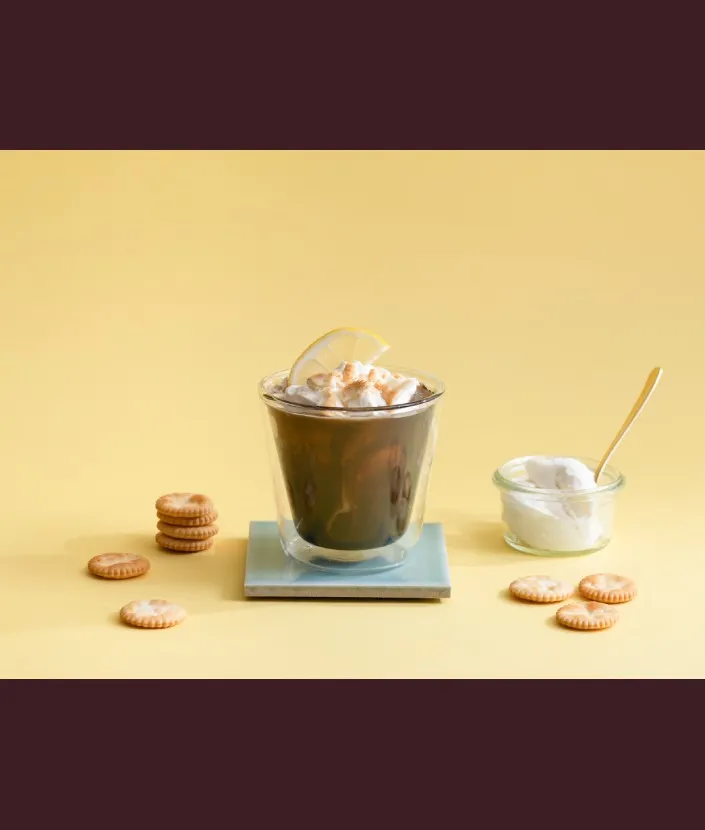 “ネスカフェ エスプレッソベース”でレアチーズクリームラテ ステップ 1