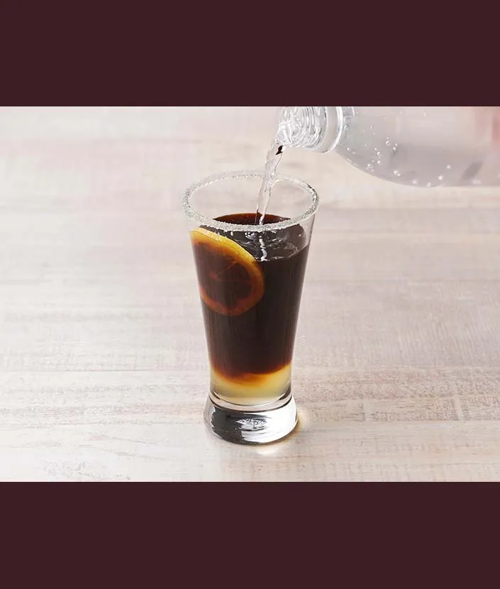 2層に分かれたはちみつレモンカフェ ステップ 3