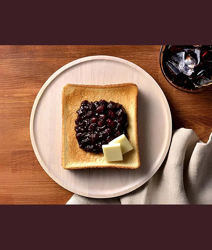 コーヒーあんバタートースト ステップ 1