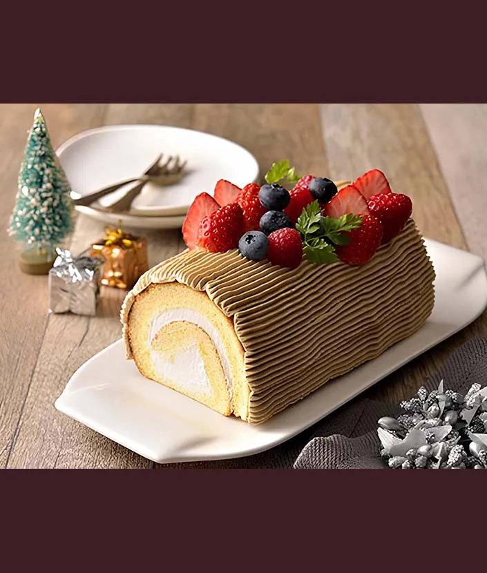簡単 クリスマスロールケーキ ステップ 3
