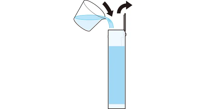 手順1で作った湯垢洗浄液水を入れる