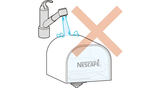 コーヒータンクは、水洗いをしないでください