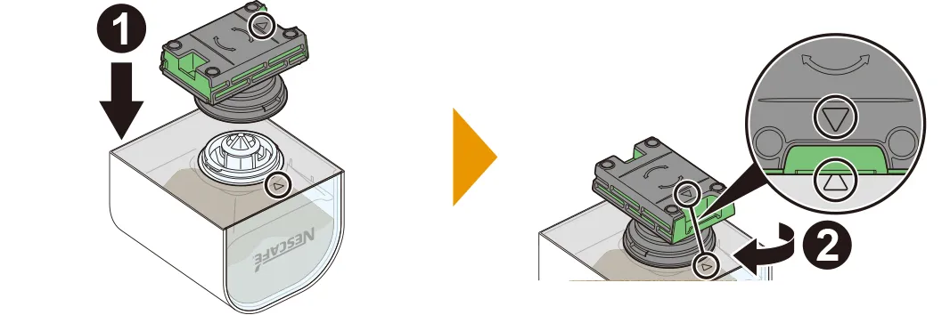 コーヒー計量器（黒）を取り付ける